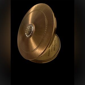 Vintage Revlon Touch and Glow Gold Tone Compact